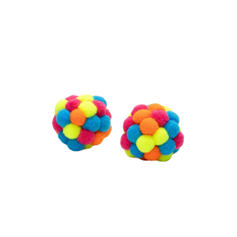 2 multicolored balls