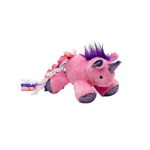 Pink unicorn plush toy